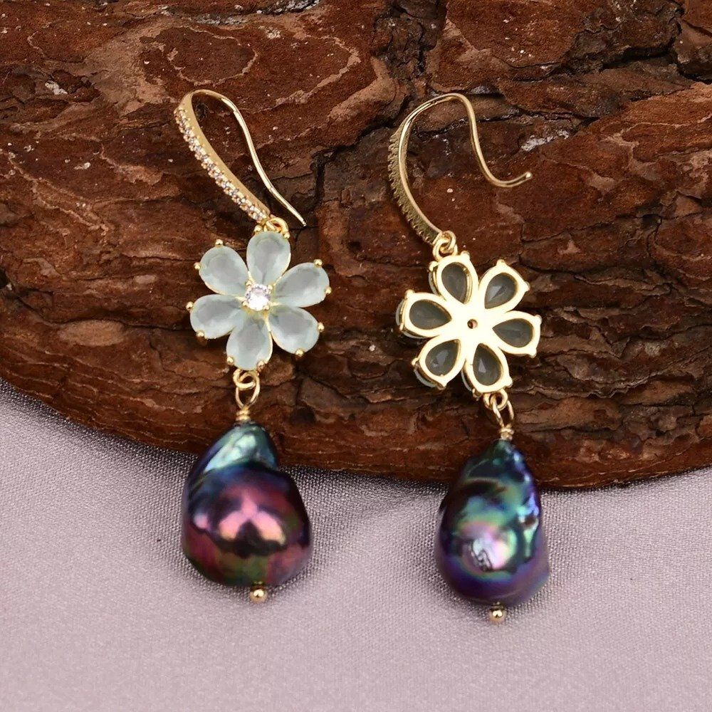 Orecchini pendenti & Orecchini a lobo: Lua Schwarz Perlen Ohrhänger Echt Boucles Chandelier Perle – Nuovo (secondo la descrizione) da Prilly venduto da ilyria73 5