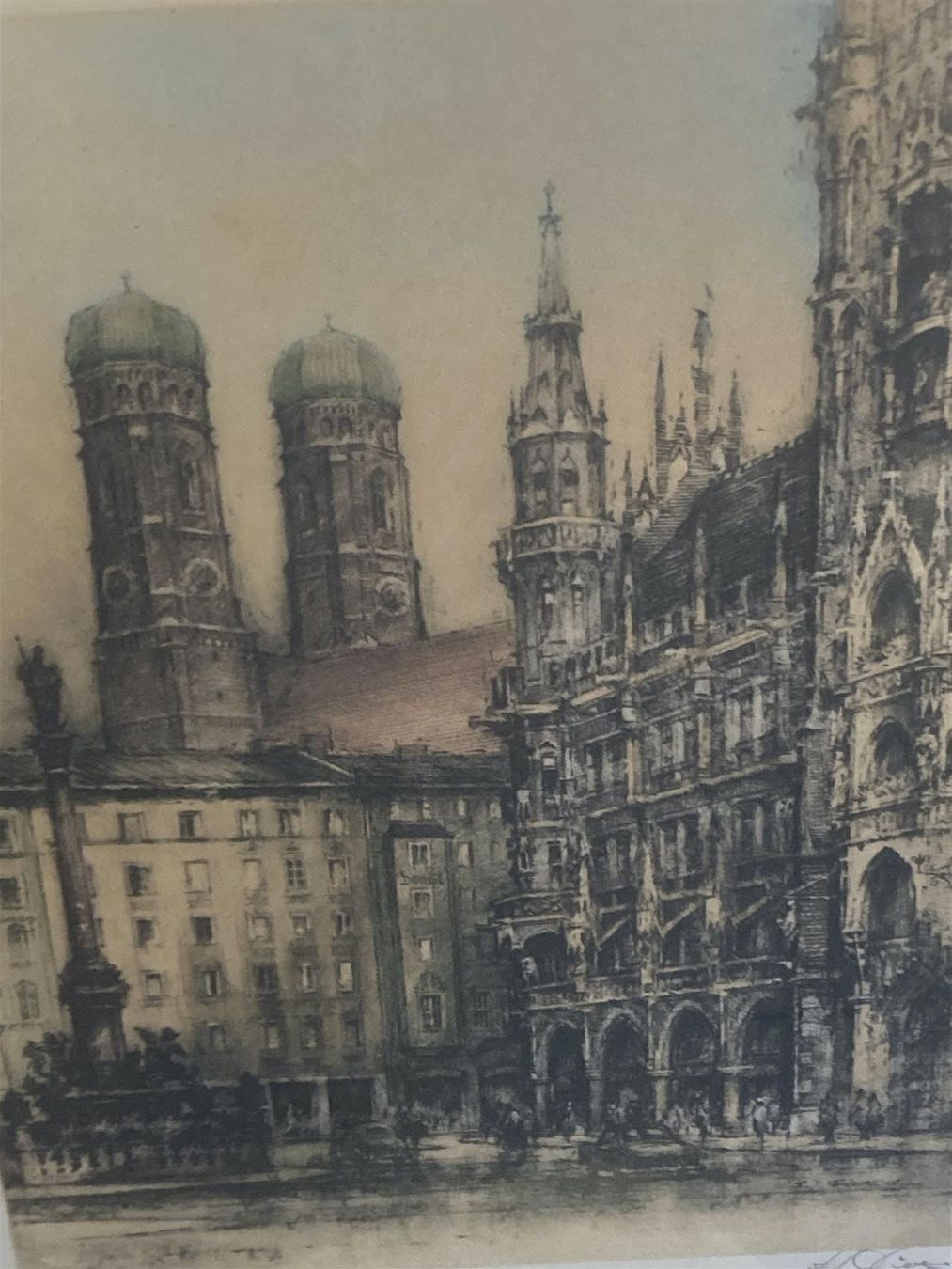 Grafica & Litografie: Alte Litho Kirche Kathedrale sign – Usato da Bern venduto da Jwpm66 1