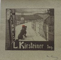 Martha Cunz (1876-1961) -  Holzschnitt, Ex Libris, signiert