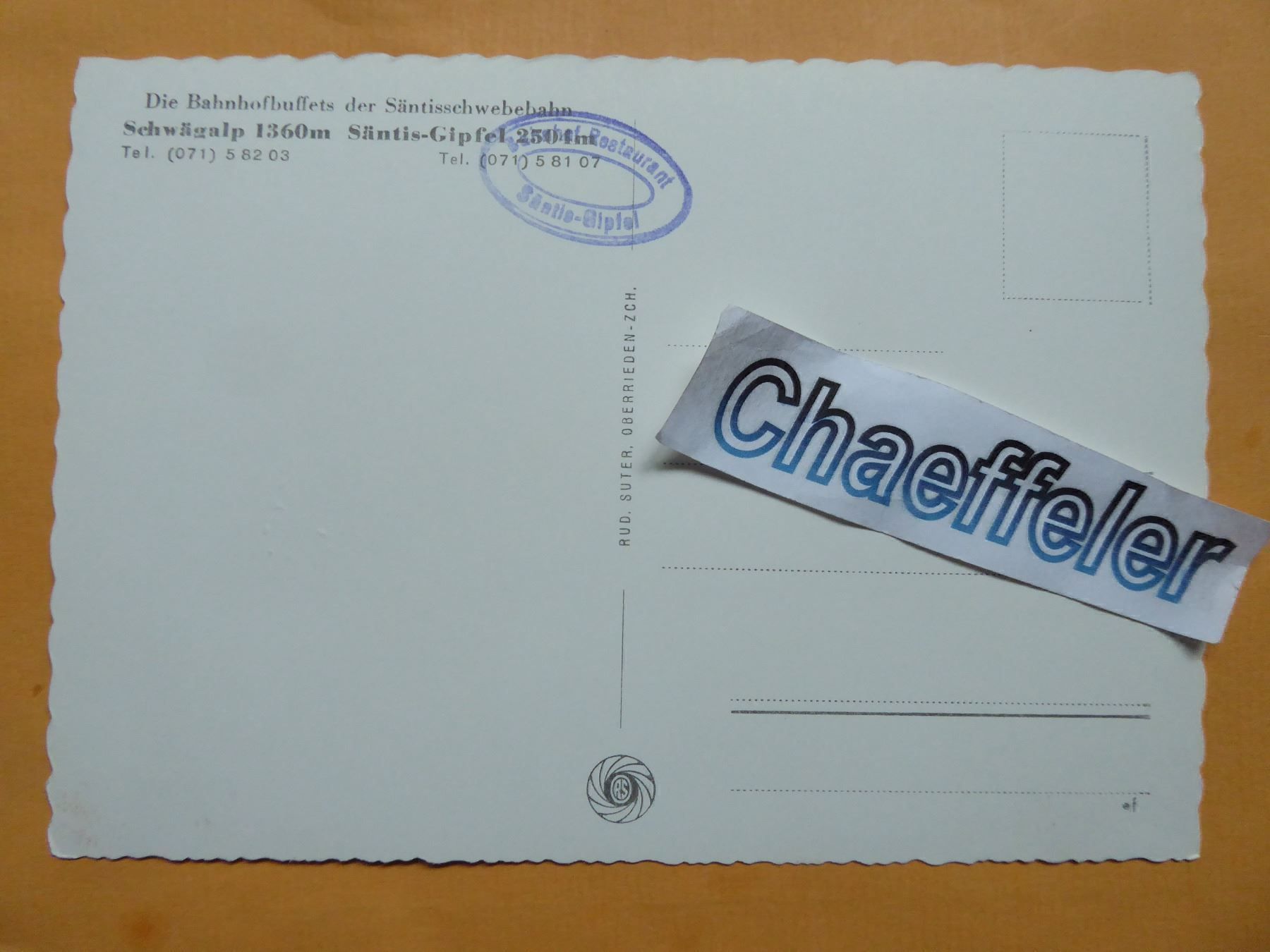 Cartoline postali: Säntis, Observatorium – Nuovo (secondo la descrizione) da Zürich venduto da Chaeffeler 1