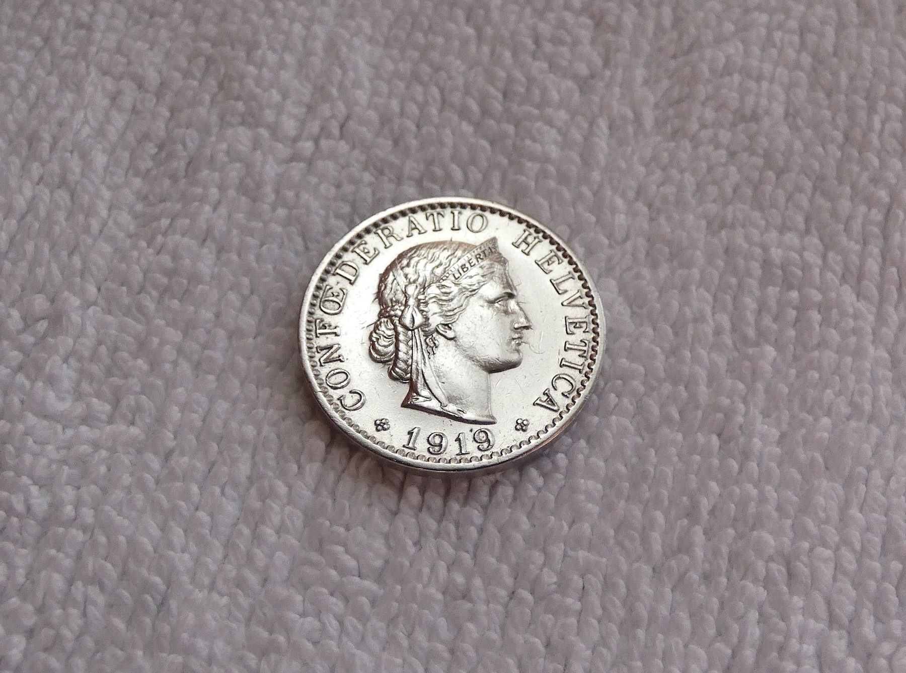 Tutti le monete: 20 centimes/rappen 1919 – Usato da Nyon venduto da Ilmi09