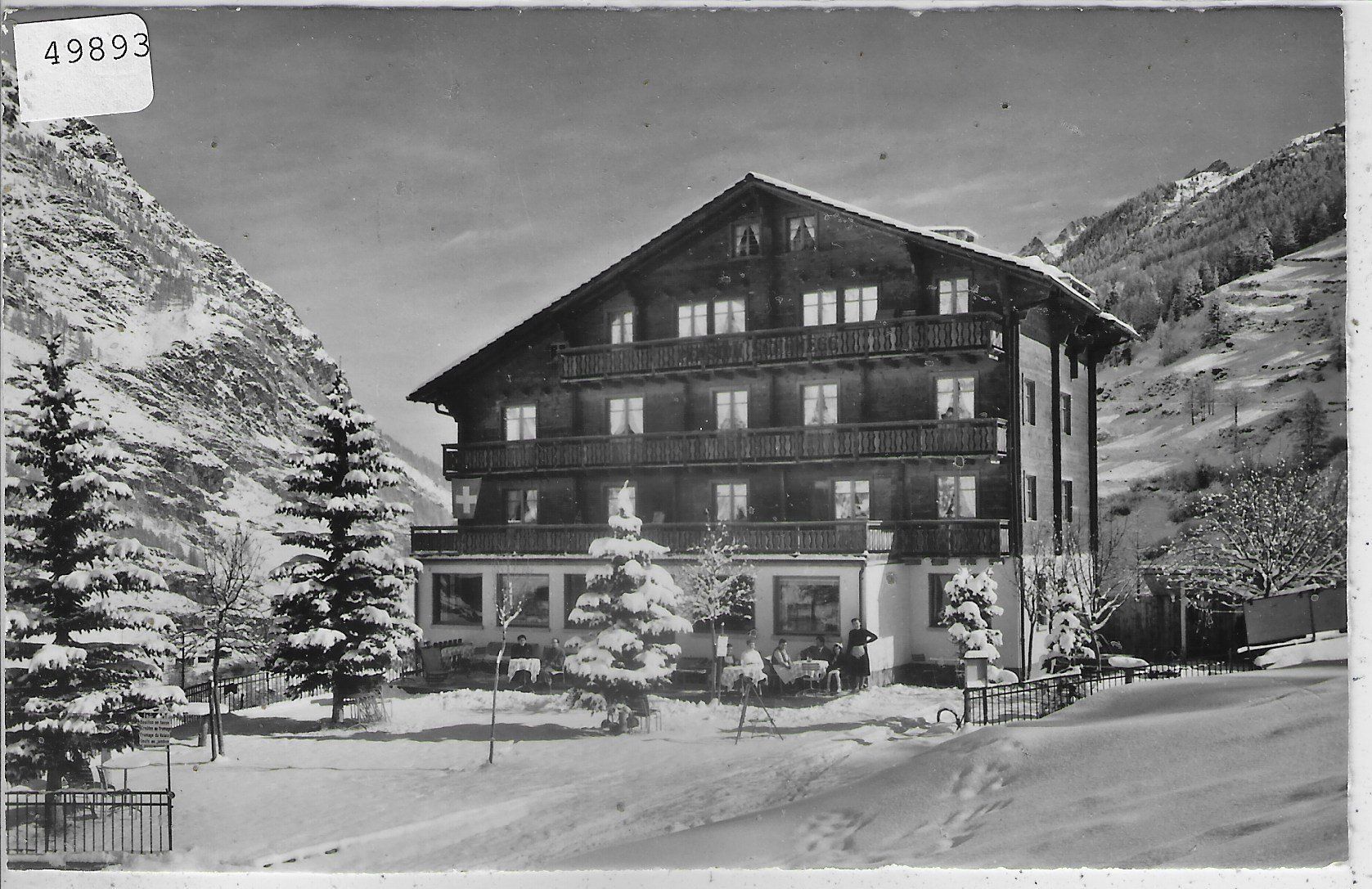 Cartoline postali: Zermatt - Hotel Schönegg im Winter – Usato da Ettingen venduto da Kartenplanet