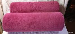 2 coussins ronds rose
