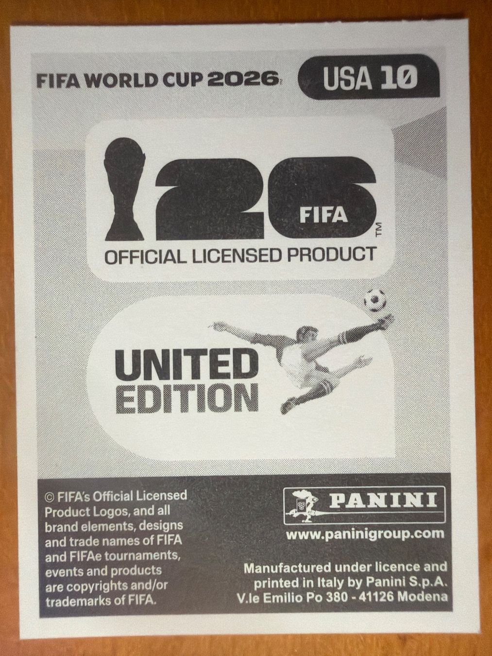 Panini Sammelbilder & Trading cards: Panini USA10 – Neu (gemäss Beschreibung) aus Susten von Rechnun 1