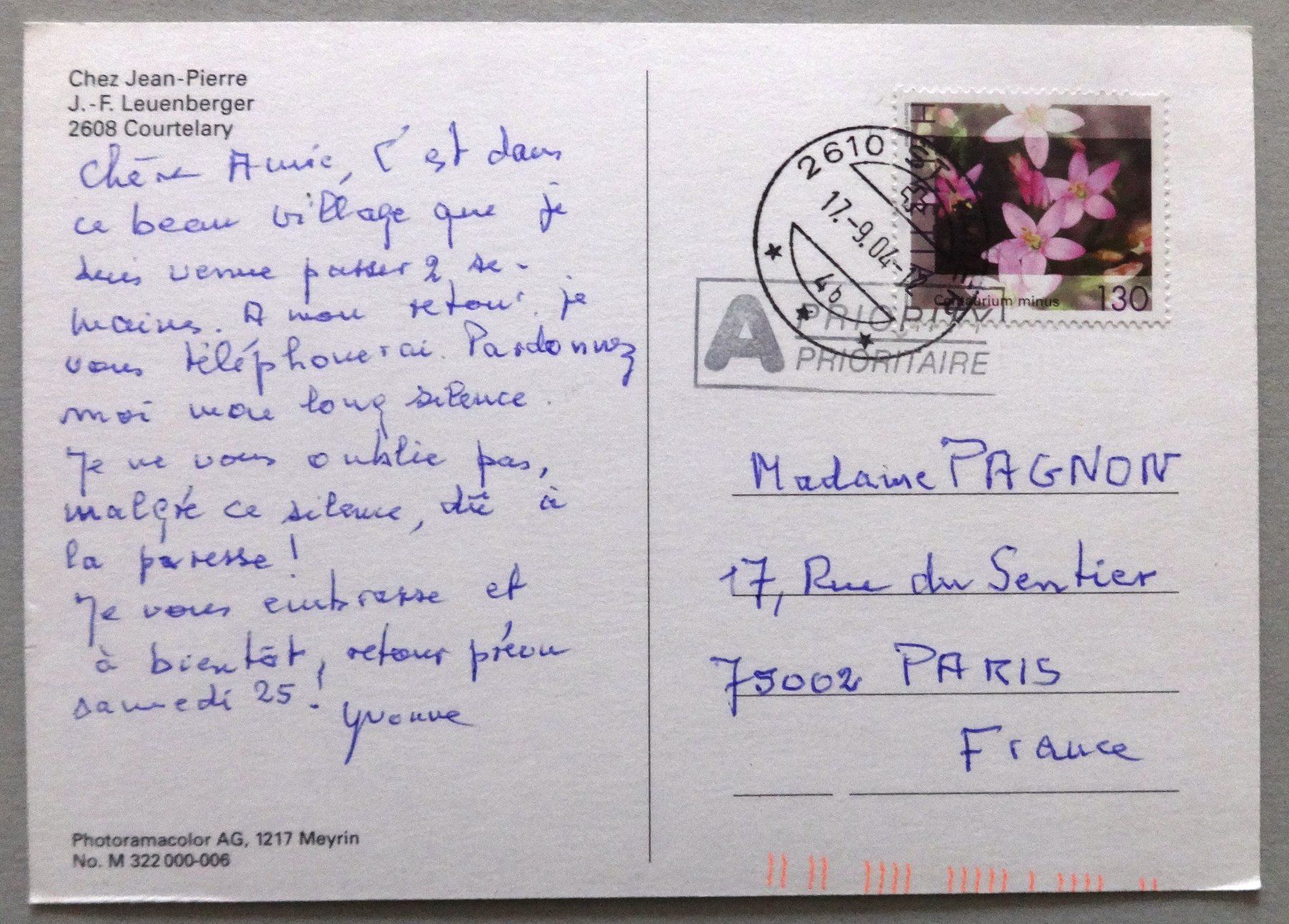 Cartes postales: Villeret – D'occasion à Fétigny par Billy2miny 1