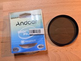 Filtre polarisant circulaire CPL Andoer 82mm + boîte