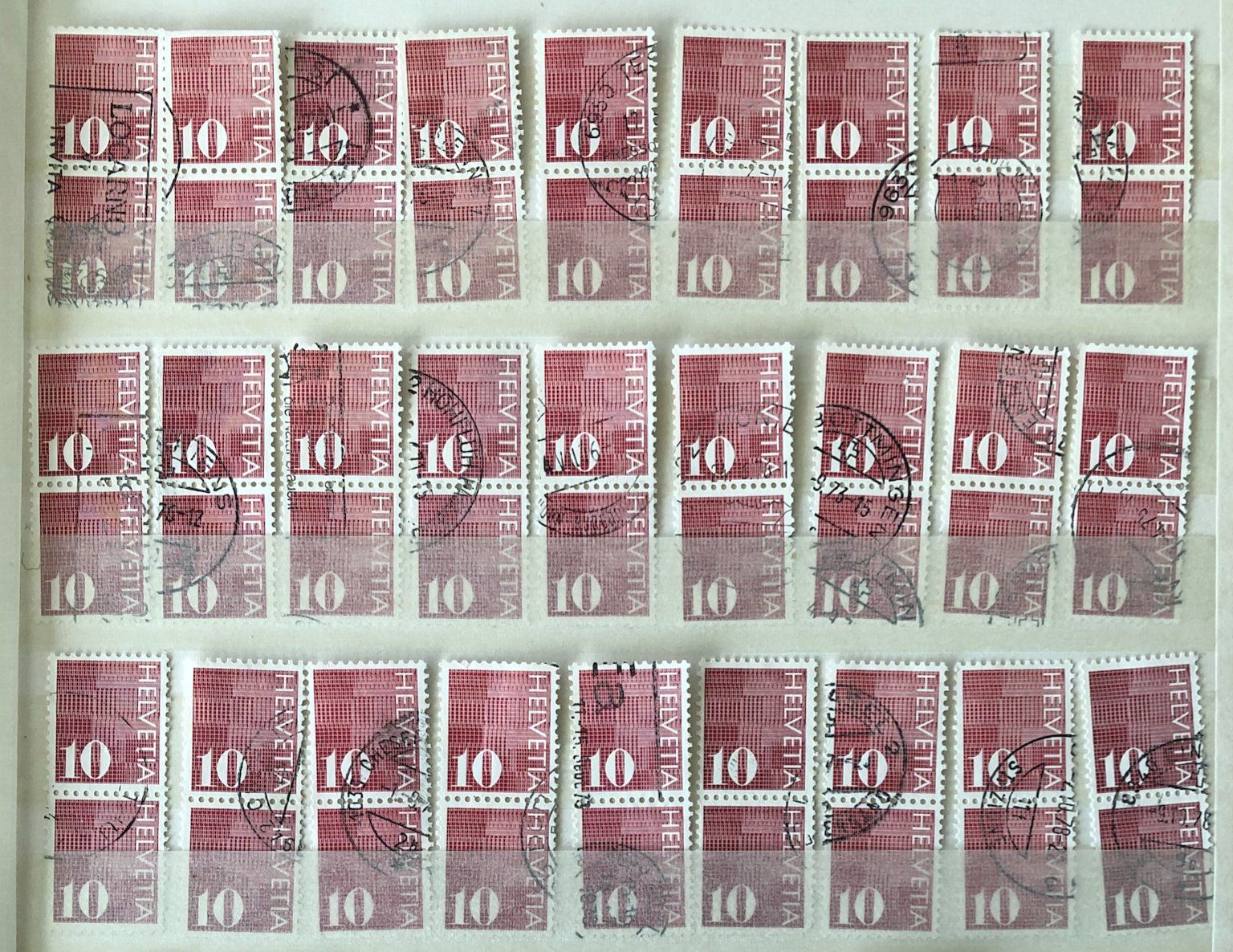 Alle Briefmarken: Nr.483 mit Stempel 90 Stück (2) – Gebraucht aus Aarau von Billa007 1