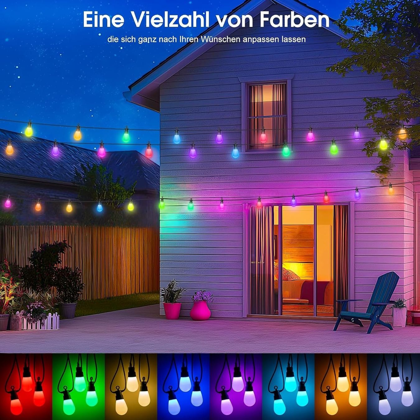 Ghirlande e barre luminose: LED Lichterkette 21m bunt IP65 – Nuovo e nell'imballaggio originale da Nuglar venduto da SmartLiving24 3