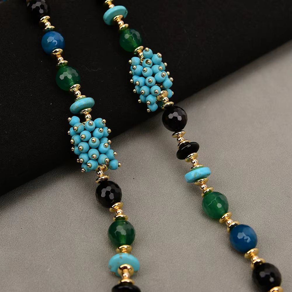 Ketten: Lua 60 cm Achat Perle Halskette Echt Collier agates perle – Neu (gemäss Beschreibung) aus Prilly von ilyria73 4