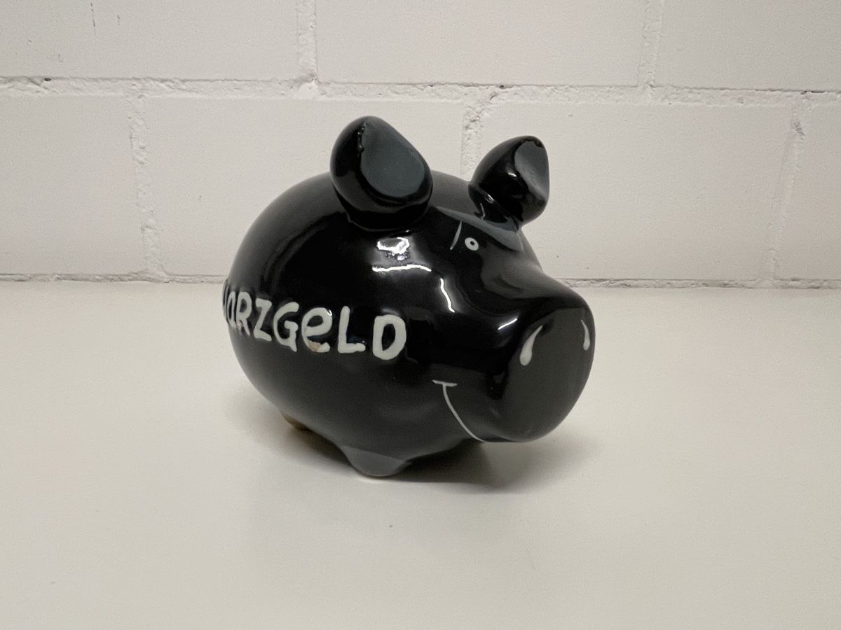 Salvadanai: Sparschwein "Schwarzgeld", lustige Deko – Usato da Spreitenbach venduto da R_1691 1