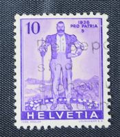 Briefmarke Helvetia, 10 Rappen, 1936, Pro Patria