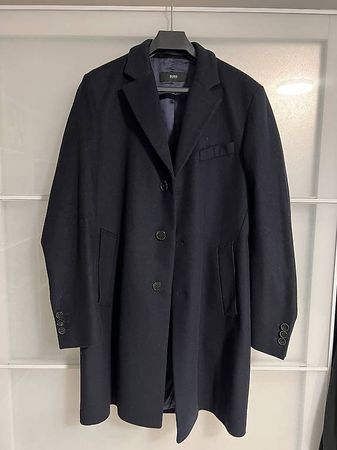 Hugo Boss Mantel Kaschmir Blau Herren 50/52