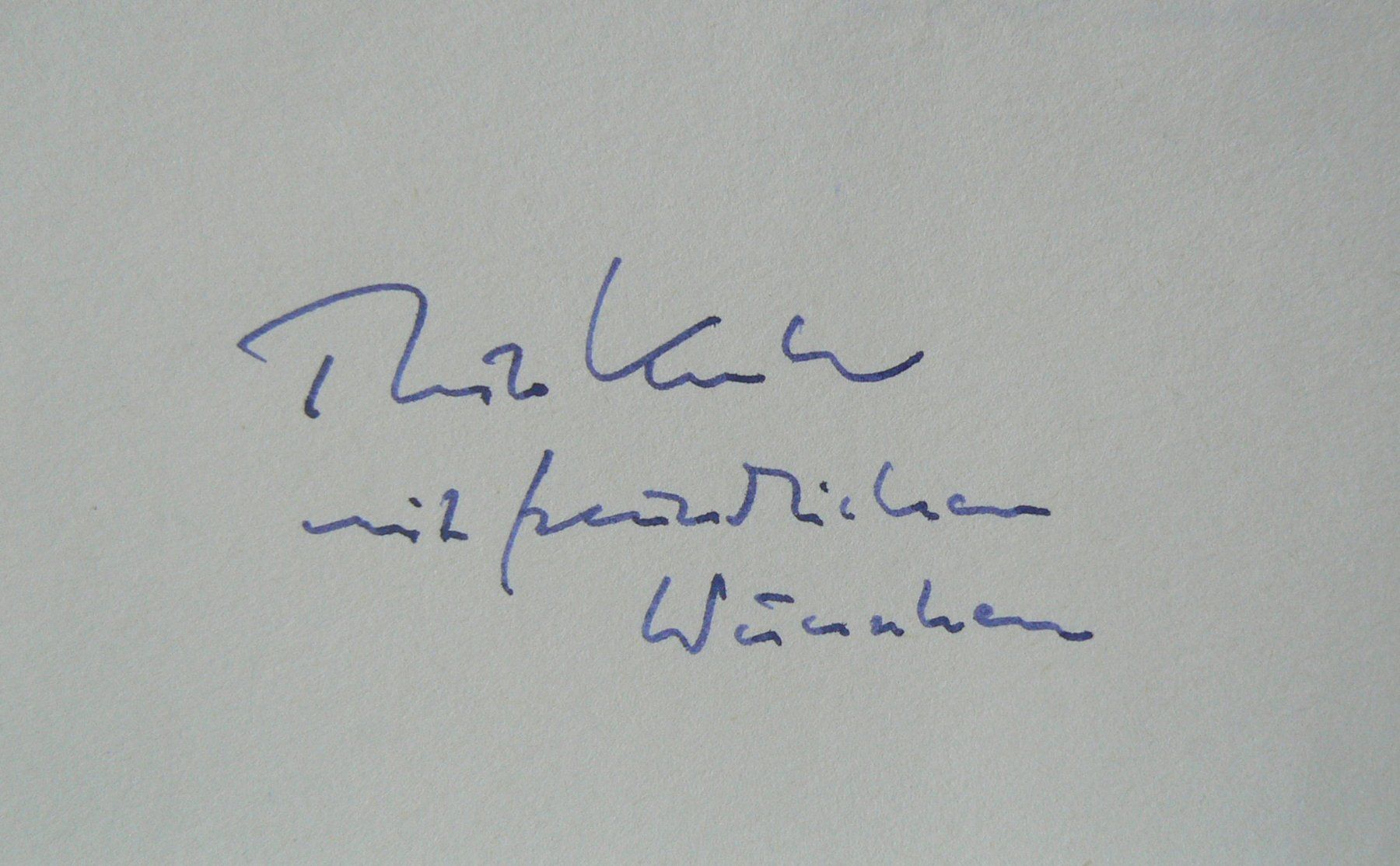 Autografi: Thilo Koch (1920-2006) Fernsehjournalist - Autogramm – Usato da Dietikon venduto da cyranos.ch