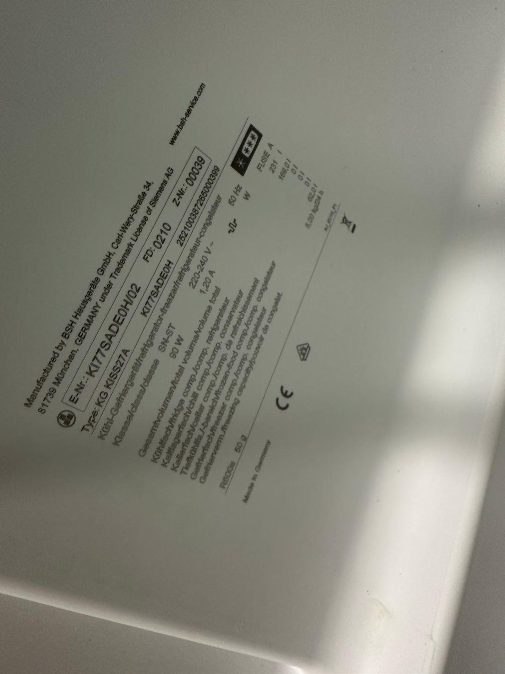 Siemens Kühlschrank: Kühlschrank Einbaukühlschrank SIEMENS – Gebraucht aus Spreitenbach von Space_X 7