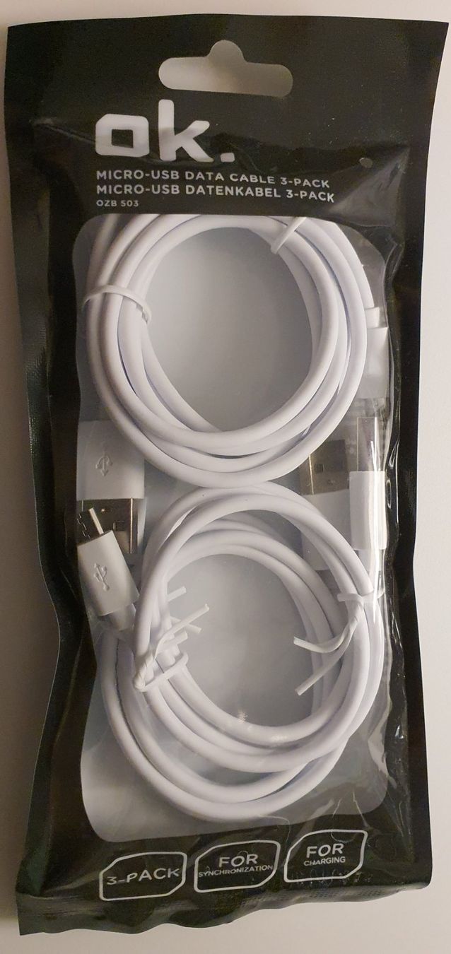 Cavi: Micro-USB Datenkabel 3-Pack, Laden, 2m + 1m + 0,6m – Nuovo e nell'imballaggio originale da Jona venduto da VivianPatrick