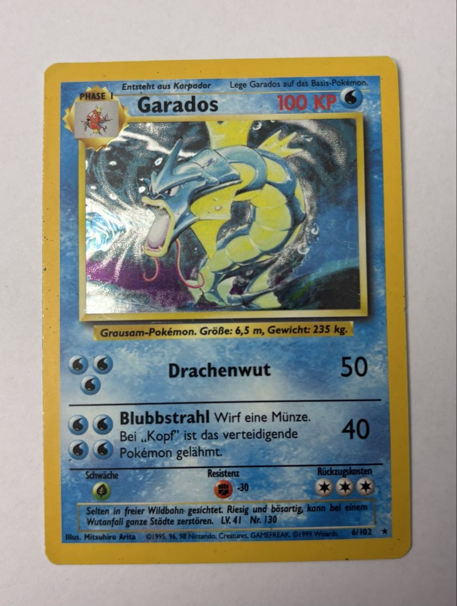 Pokémon Carte collezionabili: Garados Holo - Basis Set 1999 – Usato da Zollikon venduto da Solberner