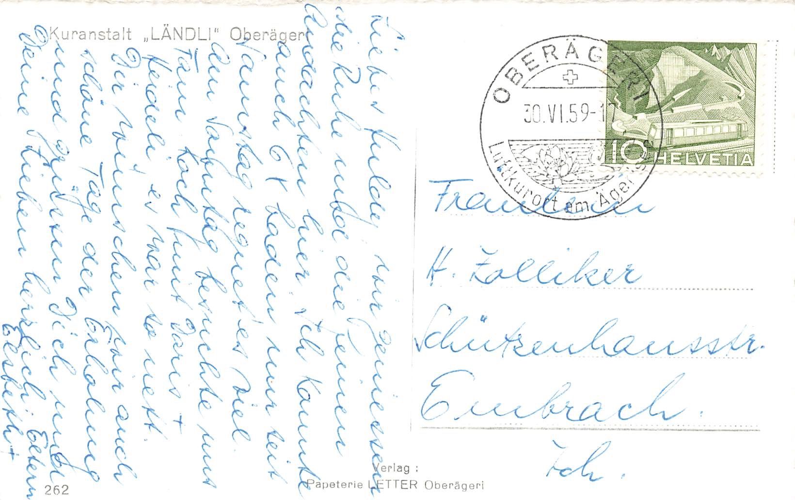 Cartoline postali: Kuranstalt Ländli Oberager – Usato da Biasca venduto da Blenio71 1