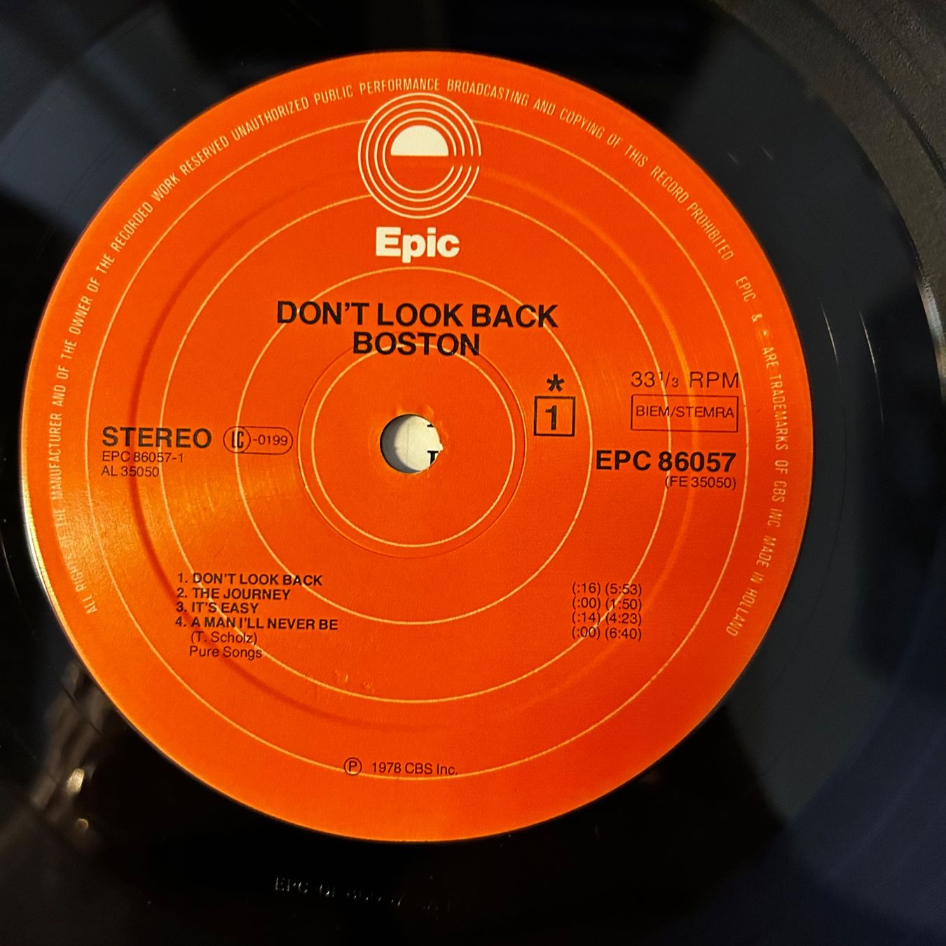 Dischi in vinile: Boston - Don't Look Back, Vinyl LP – Usato da Aesch BL venduto da BernisFlomi 3