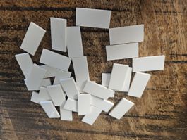 lego 87079 lot 30 pièces White Tile 2 x 4