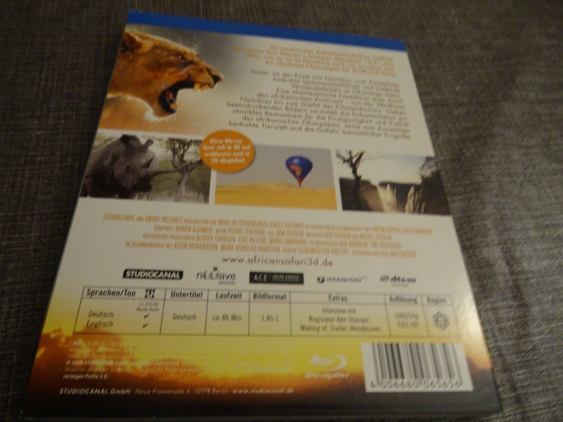 Alle DVDs: Blu-ray African Safari 3D – Gebraucht aus Olten von Disc-Verkauf 1