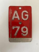 Velonummer AG 79 Kanton Aargau 1979 Nummer Velo Fahrrad