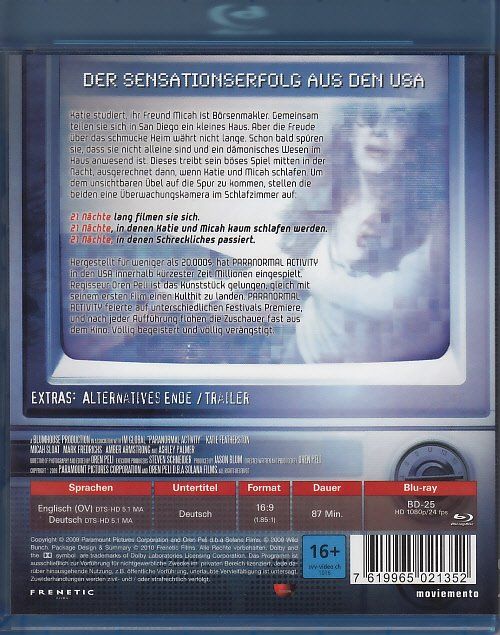 Tous les DVDs: Paranormal Activity (Blu-ray) – Neuf (Voir description) à Volketswil par Fraese1 1
