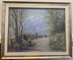 Original Pastell-Landschaftsmalerei M. Kunzer 1938 Schweiz