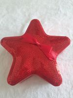 Lindt LINDOR Blechdose, Stern, Rot Pailletten, Deko, Sammler