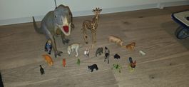 Tierfiguren Set diverse Tiere und Dinosaurier