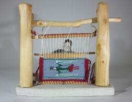 Navajo-Indianerin Weberin