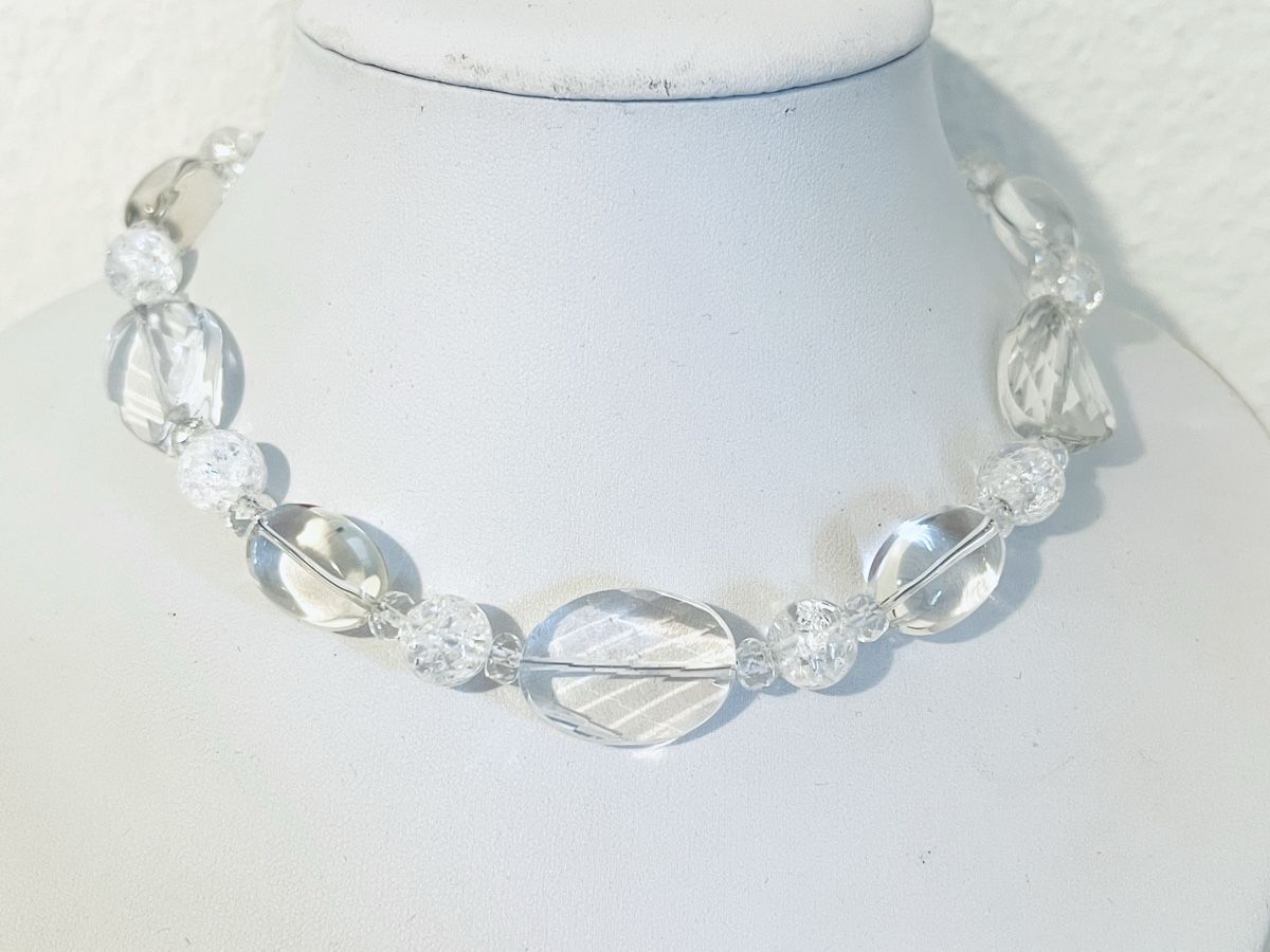 Catenine: Magnificent Rock Crystal & Sterling Silver Necklace – Nuovo e nell'imballaggio originale da Rüschlikon venduto da ThereseJewelryDesign 4