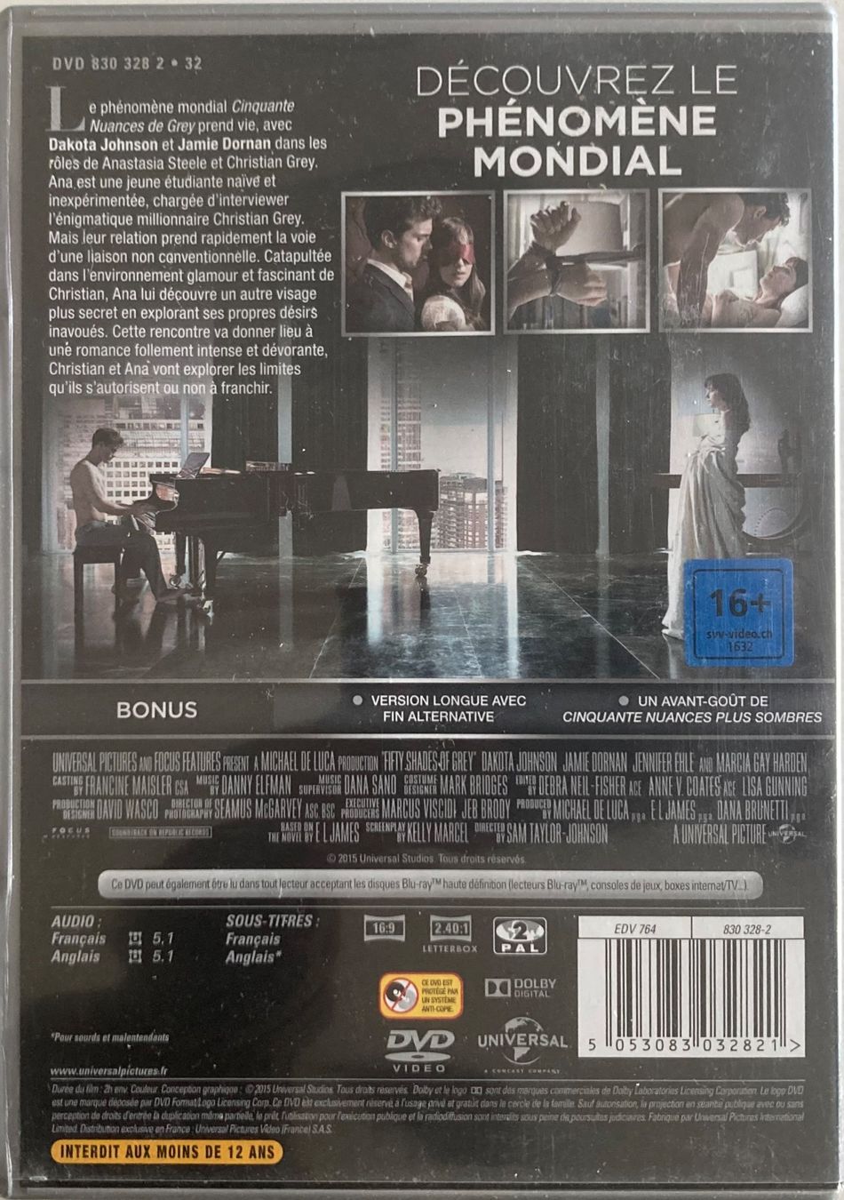 Tutti i DVDs: CINQUANTE NUANCES DE GREY (EDITION SPECIALE / VERSION LONGUE – Usato da Poliez-Pittet venduto da Newtown-Records 1