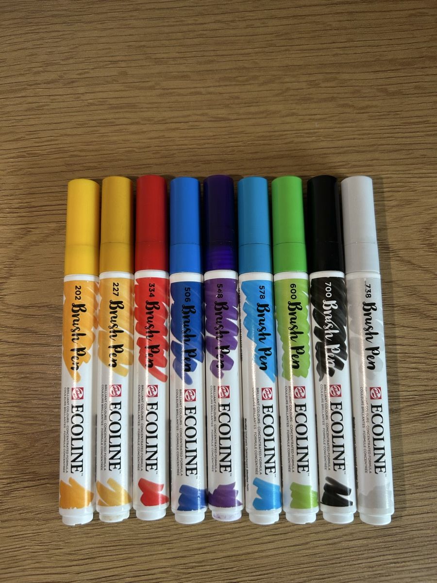 Penna & Evidenziatori: Ecoline Brush Pen Set - 10 Farben - Neuwertig & Sommerlich – Usato da Schiers venduto da nic_2myd 2