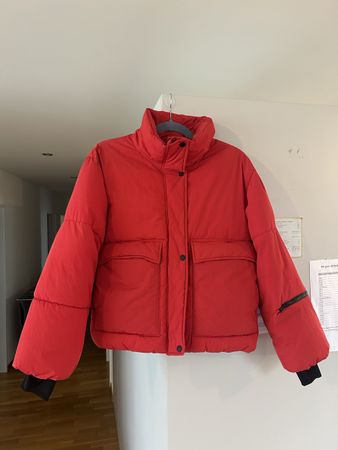 Zara Red Puffer Jacket Size 13-14 Winter Season Coat 50