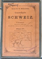 Militärschulen - Generalkarte der Schweiz - Blatt IV - 1897
