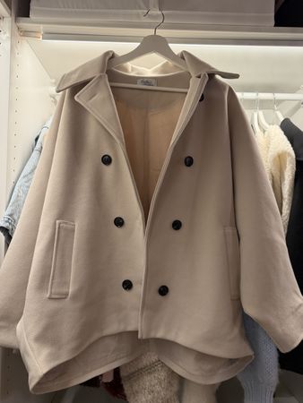 Wintermantel Beige, Oversize, Neuwertig!