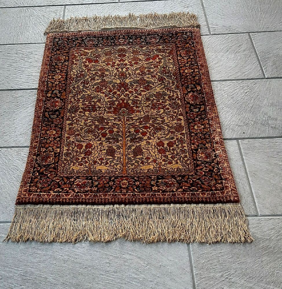 Teppiche: HEREKE Seidenteppich 93 x 62 cm ohne Fransen – Neu (gemäss Beschreibung) aus Eschenbach von Alicekunst