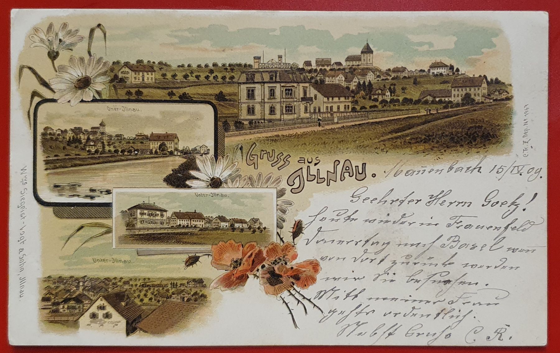 Cartoline postali: Gruss aus Illnau 1909 – Usato da Kreuzlingen venduto da Rschweiz1