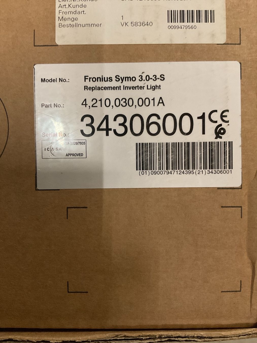 Fronius Onduleurs: Fronius Symo 3.0-3-S Wechselrichter  – Neuf avec emballage d'origine à Basel par Sonnwende-GmbH 1