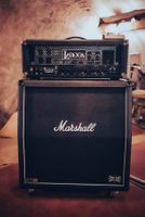 Marshall guitar cabinet + Laboga lamp guitar amp head