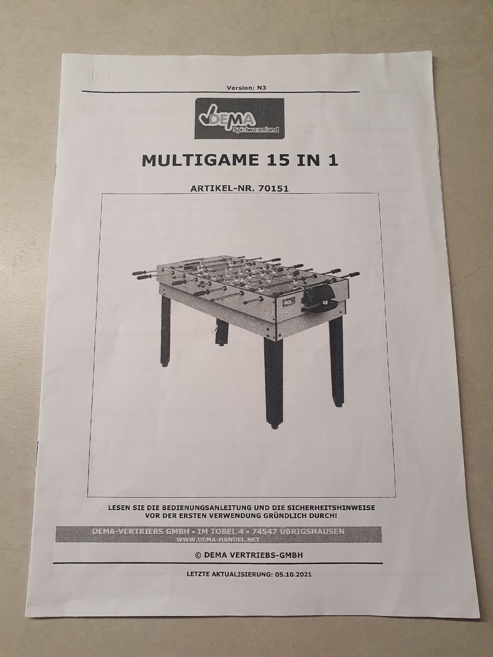 Giochi: Multigame Spieltisch – Usato da Steinhausen venduto da noemi22 9