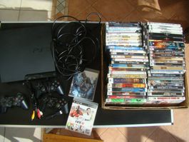 PS3 inkl. 3 Controller 2 Spiele und etwa 45 PC Spiele