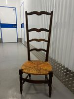 Chaise vintage en bois et paille, parfait pour l'été !