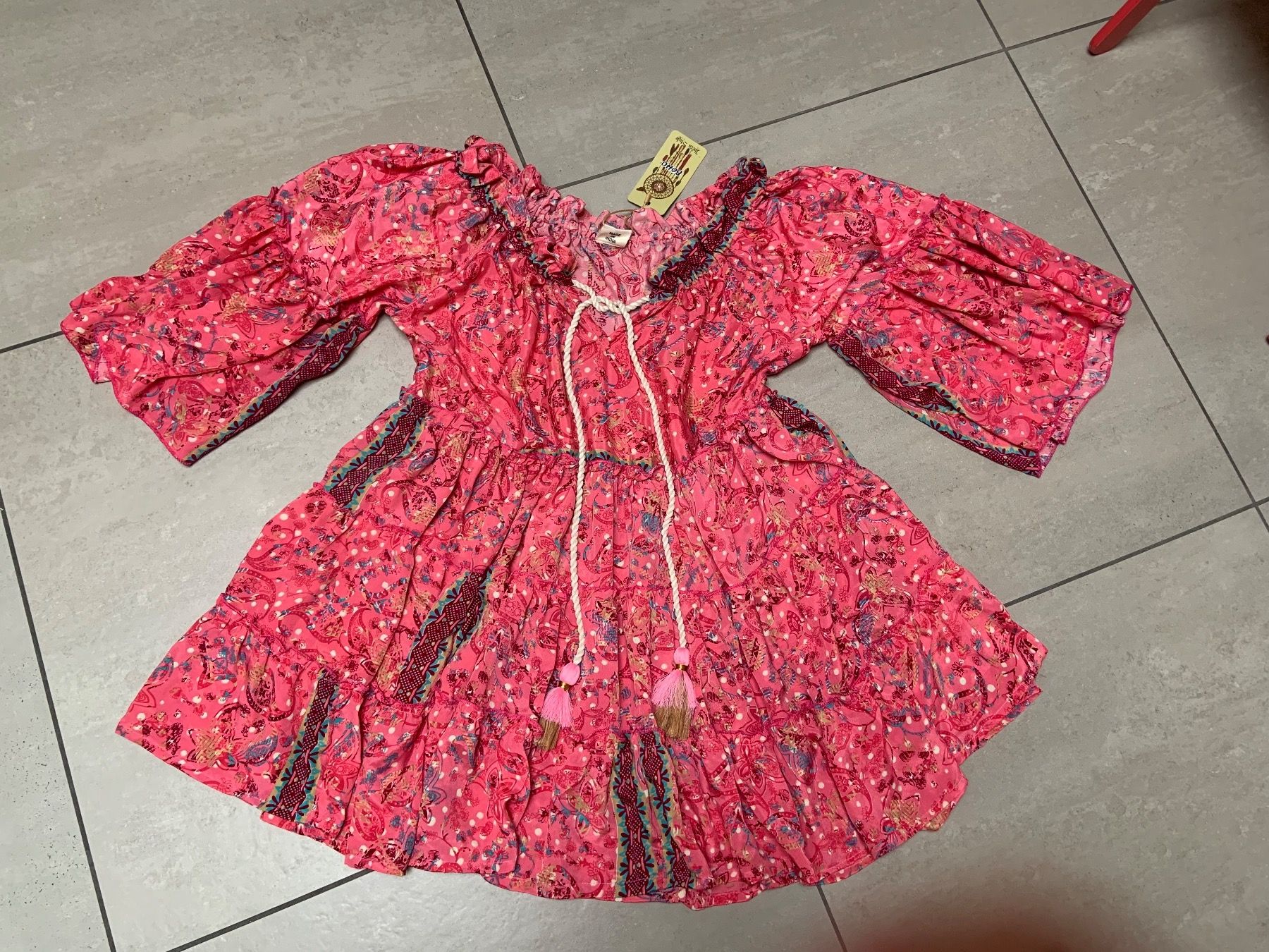Kleider: Boho Stufenkleid / Tunika aus Seide/ Viscose – Neu (gemäss Beschreibung) aus Sigriswil von ck56 1