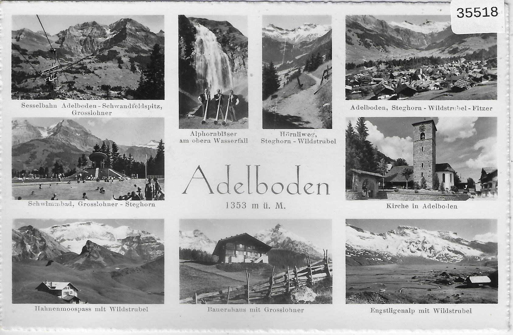 Cartes postales: Adelboden - Multiview - Photo: E. Gyger – D'occasion à Ettingen par Kartenplanet