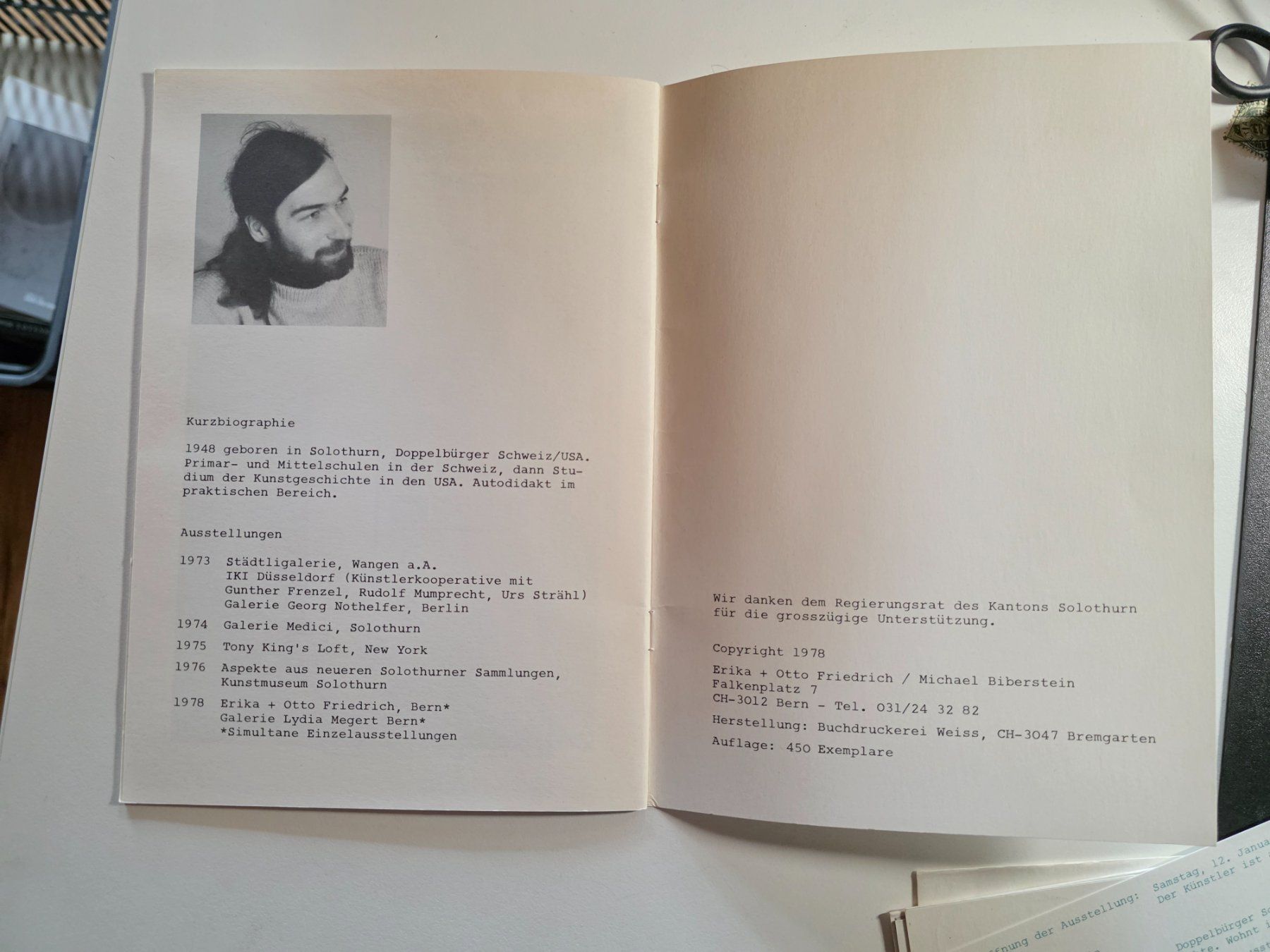 Bücher: Michael Biberstein - Erika & Otto Friedrich Bern  - 1978 – Gebraucht aus Walterswil BE von Lonitti