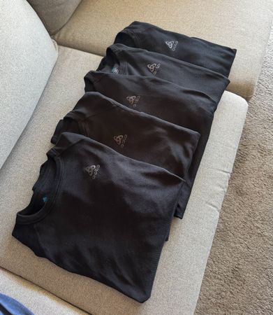 Lot de 5 hauts thermiques Odlo Active Warm - M
