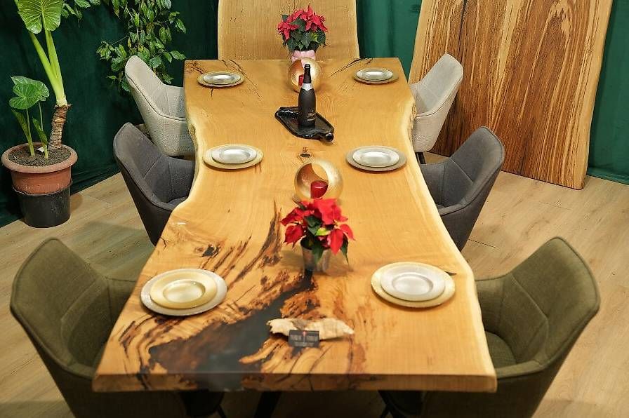 Tables: Eichenesstisch - Handgefertigt aus einer einzigen Baumscheib – D'occasion à Walchwil par Swissdesign_Haag 6