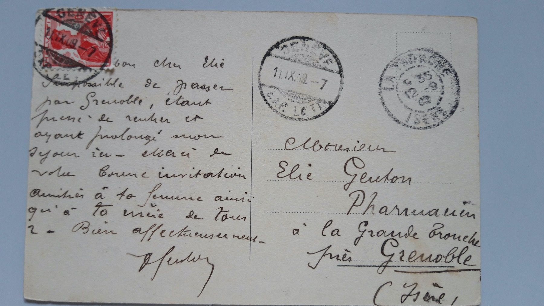 Cartoline postali: Geneve et le Mont-Blanc – Usato da Sargans venduto da nicsam1815 1