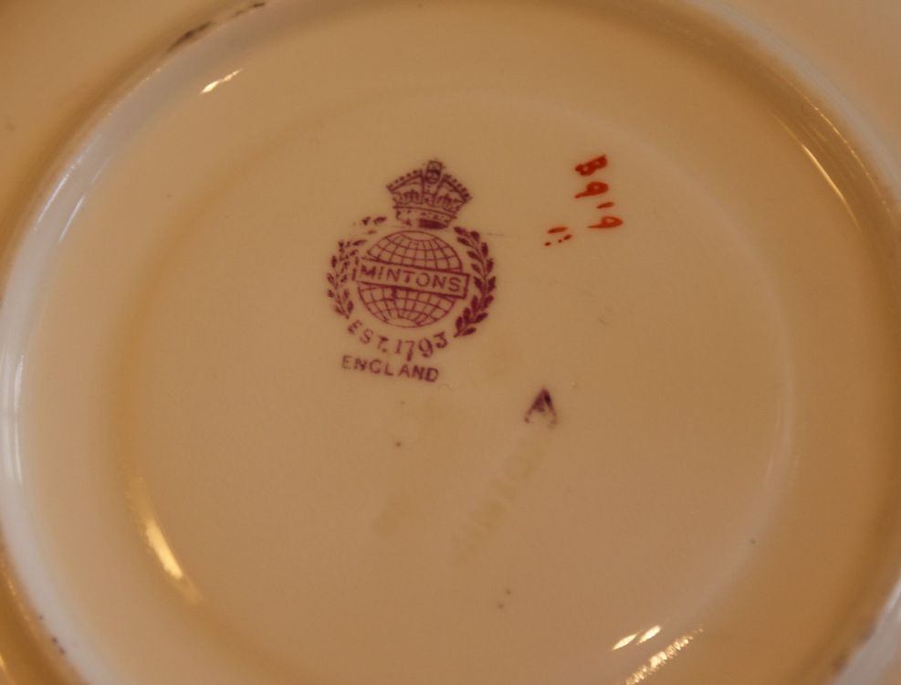 Mintons, England, Porzellan, Tasse, Teller, Natursujet Vögel Kaufen